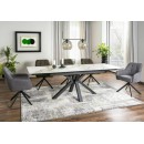 Стол обеденный SIGNAL COLUMBUS Amber Bianco белый/черный 160-240/90